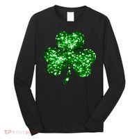 Cute Glittery St Patrick's Day Shamrock Long Sleeve Shirt thumb 0