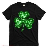 Cute Glittery St Patrick's Day Shamrock T-Shirt thumb 0
