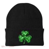 Cute Glittery St Patrick's Day Shamrock Beanie thumb 0