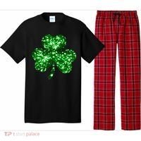 Cute Glittery St Patrick's Day Shamrock Pajama Set thumb 0