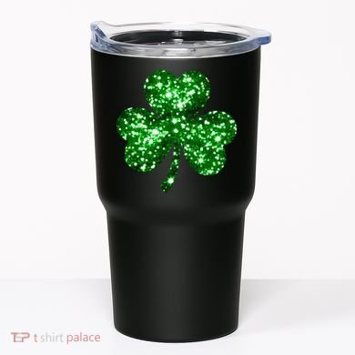 Cute Glittery St Patrick's Day Shamrock Tumbler