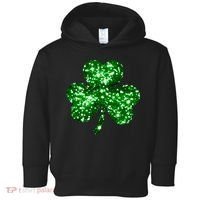 Cute Glittery St Patrick's Day Shamrock Toddler Hoodie thumb 0
