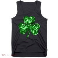 Cute Glittery St Patrick's Day Shamrock Tank Top thumb 0