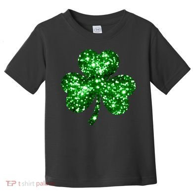 Cute Glittery St Patrick's Day Shamrock Toddler T-Shirt