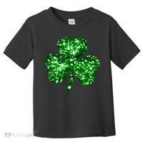 Cute Glittery St Patrick's Day Shamrock Toddler T-Shirt thumb 0