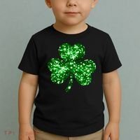 Cute Glittery St Patrick's Day Shamrock Toddler T-Shirt thumb 2