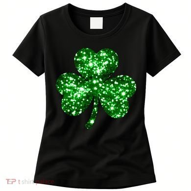Cute Glittery St Patrick's Day Shamrock Women's T-Shirt