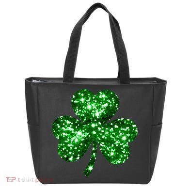 Cute Glittery St Patrick's Day Shamrock Tote Bag