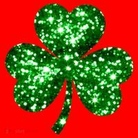 Cute Glittery St Patrick's Day Shamrock Santa Hat thumb 1