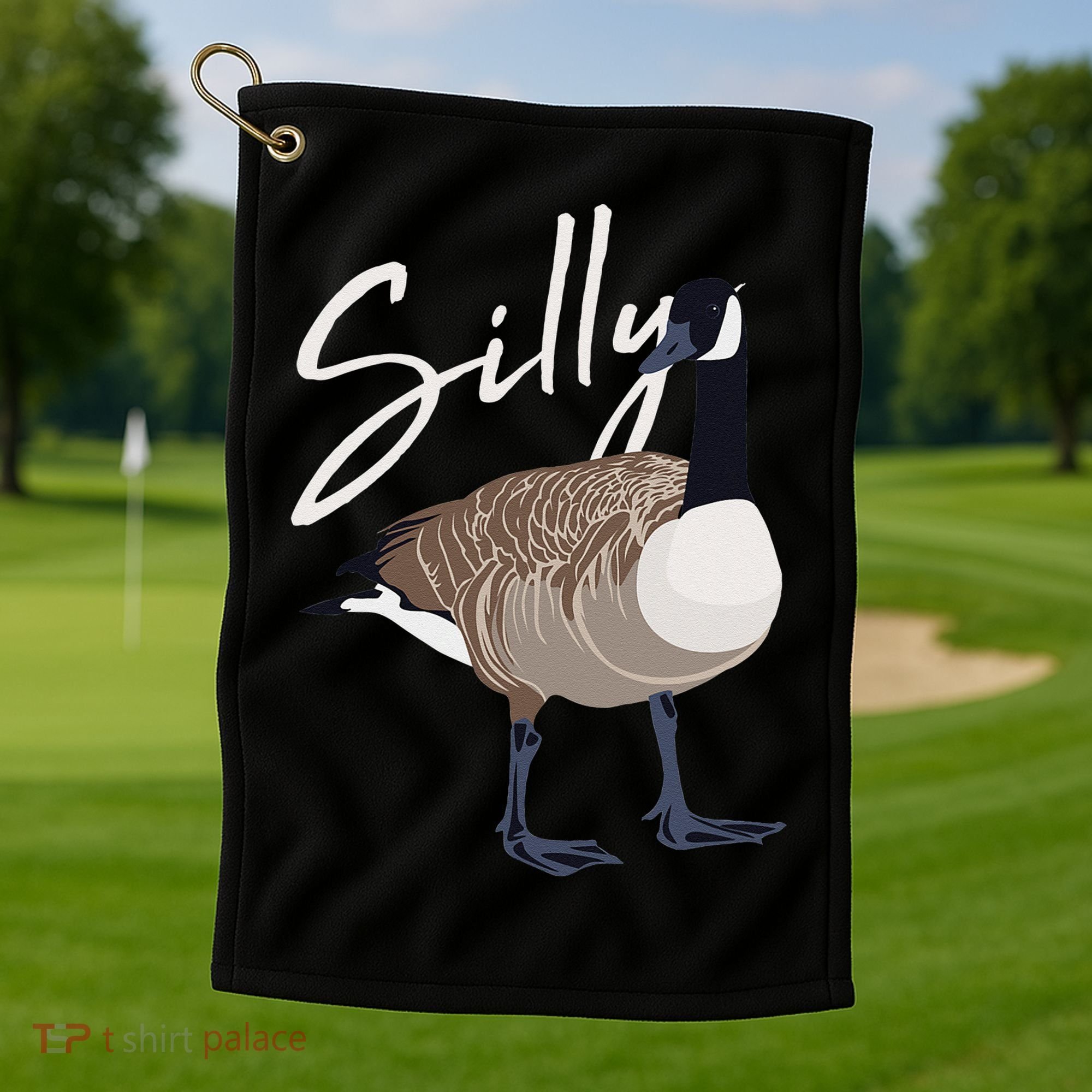 Canadian Goose Silly Goose Funny Cute Bird Hunter Golf Towel
