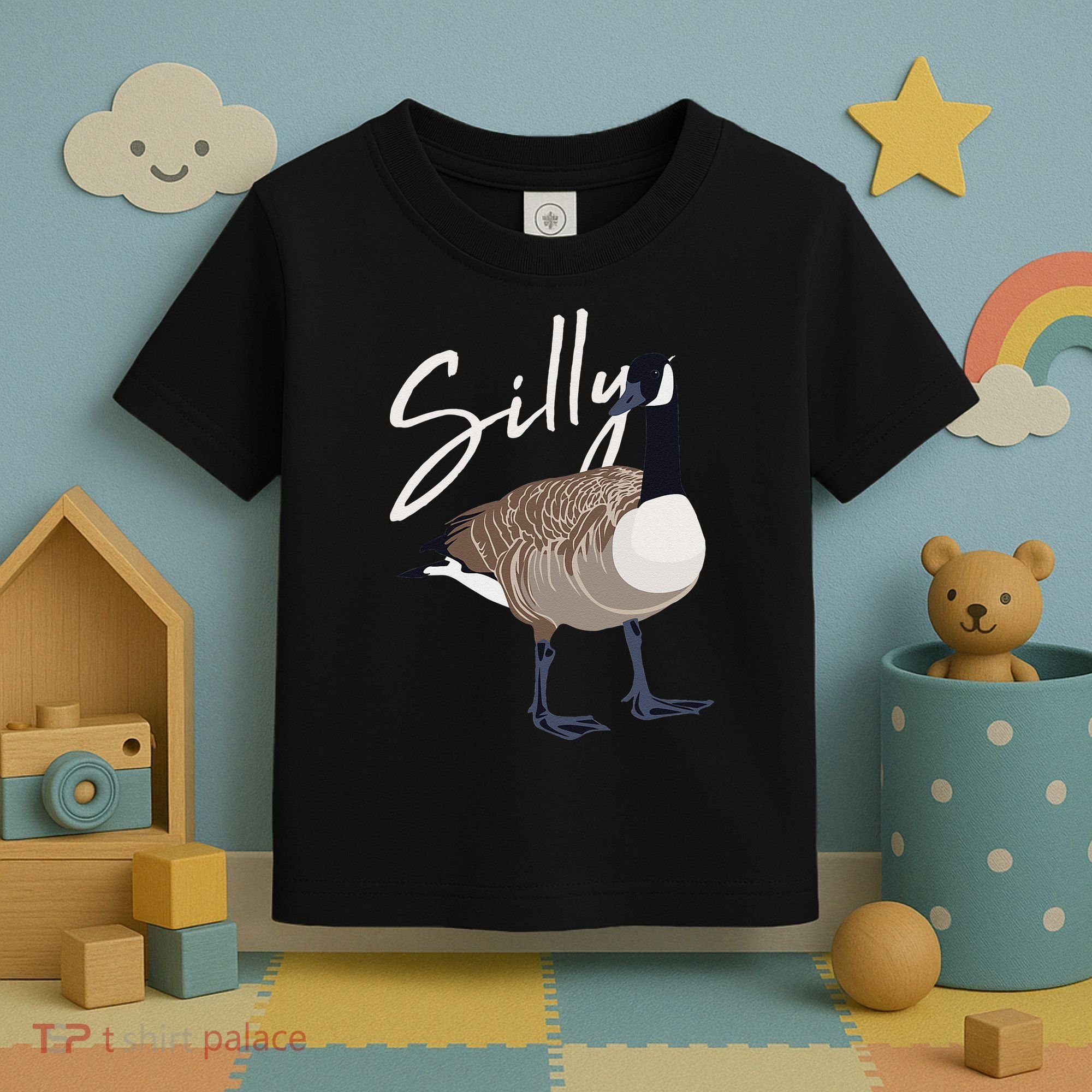 Canadian Goose Silly Goose Funny Cute Bird Hunter Toddler T-Shirt
