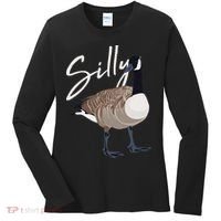 Canadian Goose Silly Goose Funny Cute Bird Hunter Women's Long Sleeve Shirt thumb 0
