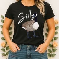 Canadian Goose Silly Goose Funny Cute Bird Hunter Women's T-Shirt thumb 2