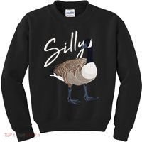 Canadian Goose Silly Goose Funny Cute Bird Hunter Kids Sweatshirt thumb 0