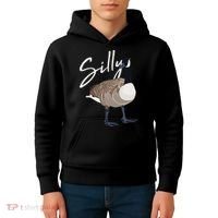 Canadian Goose Silly Goose Funny Cute Bird Hunter Kids Hoodie thumb 4
