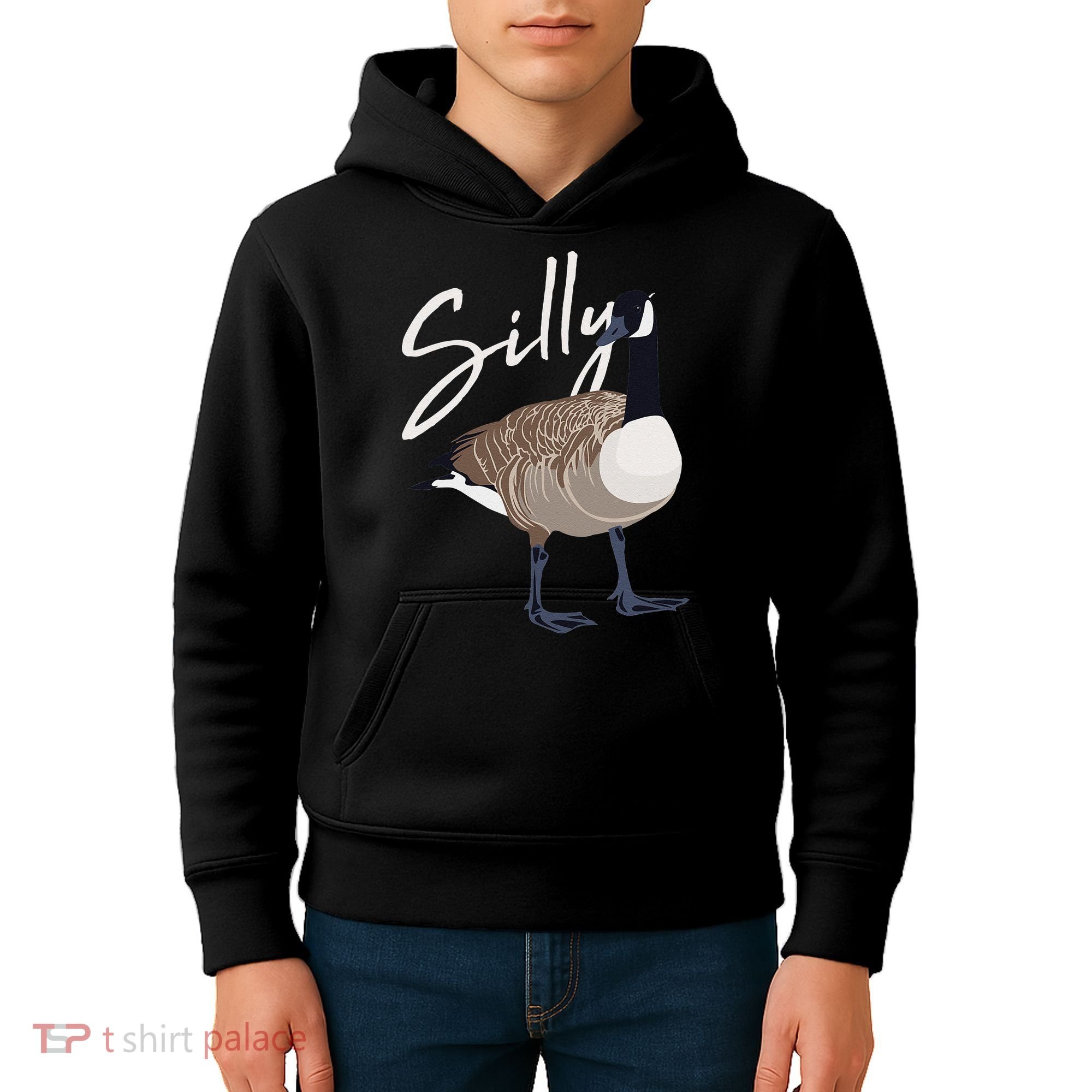 Canadian Goose Silly Goose Funny Cute Bird Hunter Kids Hoodie