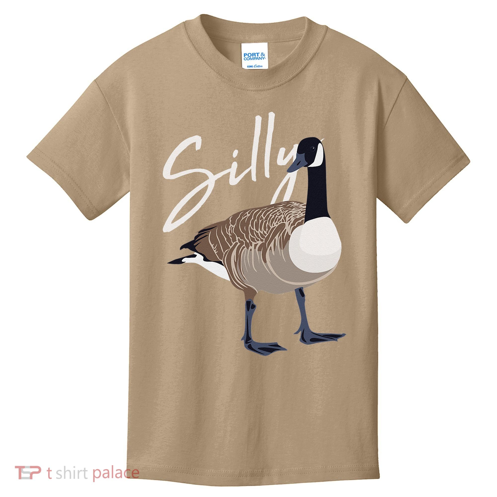 Canadian Goose Silly Goose Funny Cute Bird Hunter Kids T-Shirt