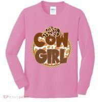 Cow Girl Southern Country Cute Kids Long Sleeve Shirt thumb 0
