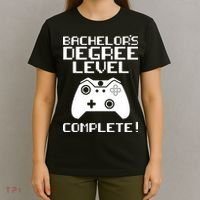 College Graduation Shirt Bachelor's Degree Gamer Grad T-Shirt thumb 4