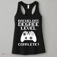College Graduation Shirt Bachelor's Degree Gamer Grad Women's Tank Top thumb 3