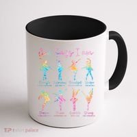 Christian God Says I Am Bible Verse Tie Dye Ballet Dancer  Coffee Mug thumb 1