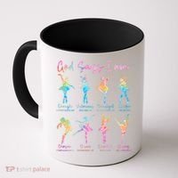 Christian God Says I Am Bible Verse Tie Dye Ballet Dancer  Coffee Mug thumb 0