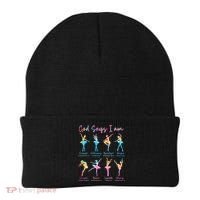 Christian God Says I Am Bible Verse Tie Dye Ballet Dancer  Beanie thumb 0