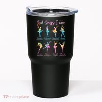 Christian God Says I Am Bible Verse Tie Dye Ballet Dancer  Tumbler thumb 0
