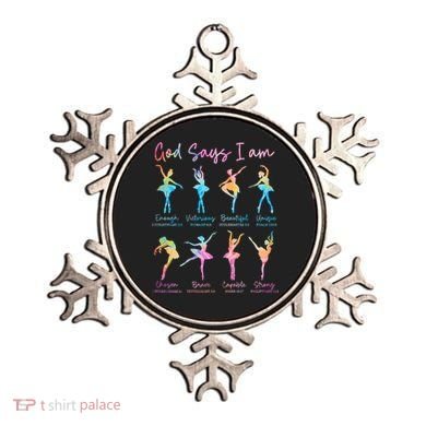 Christian God Says I Am Bible Verse Tie Dye Ballet Dancer  Ornament