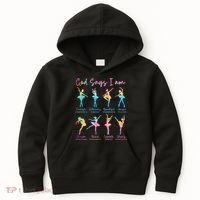Christian God Says I Am Bible Verse Tie Dye Ballet Dancer  Kids Hoodie thumb 0