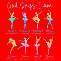 Christian God Says I Am Bible Verse Tie Dye Ballet Dancer  Santa Hat thumb 1