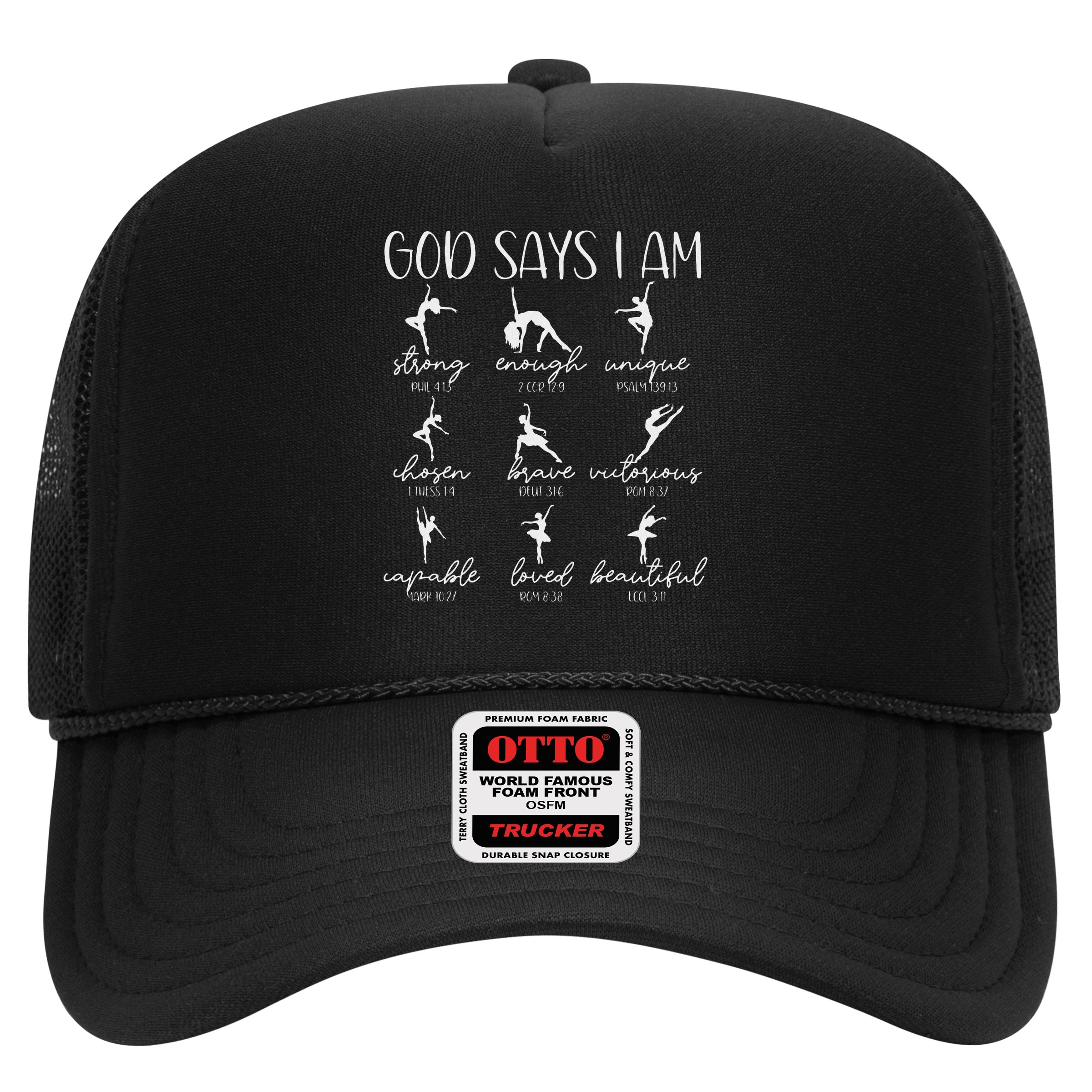 Christian God Says I Am Bible Verse Religious Ballet Dancer Hat