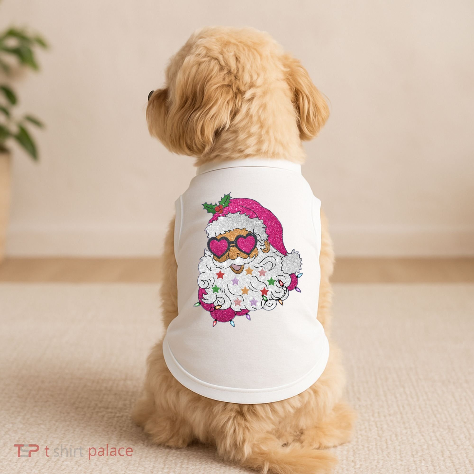 Cool Groovy Sana Claus Holiday Funny Doggie Tank