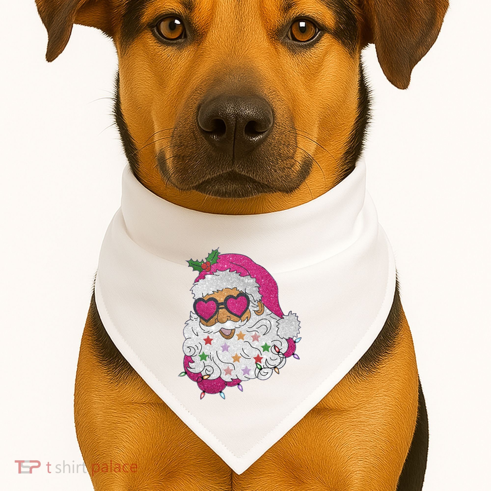 Cool Groovy Sana Claus Holiday Funny USA-Made Doggie Bandana