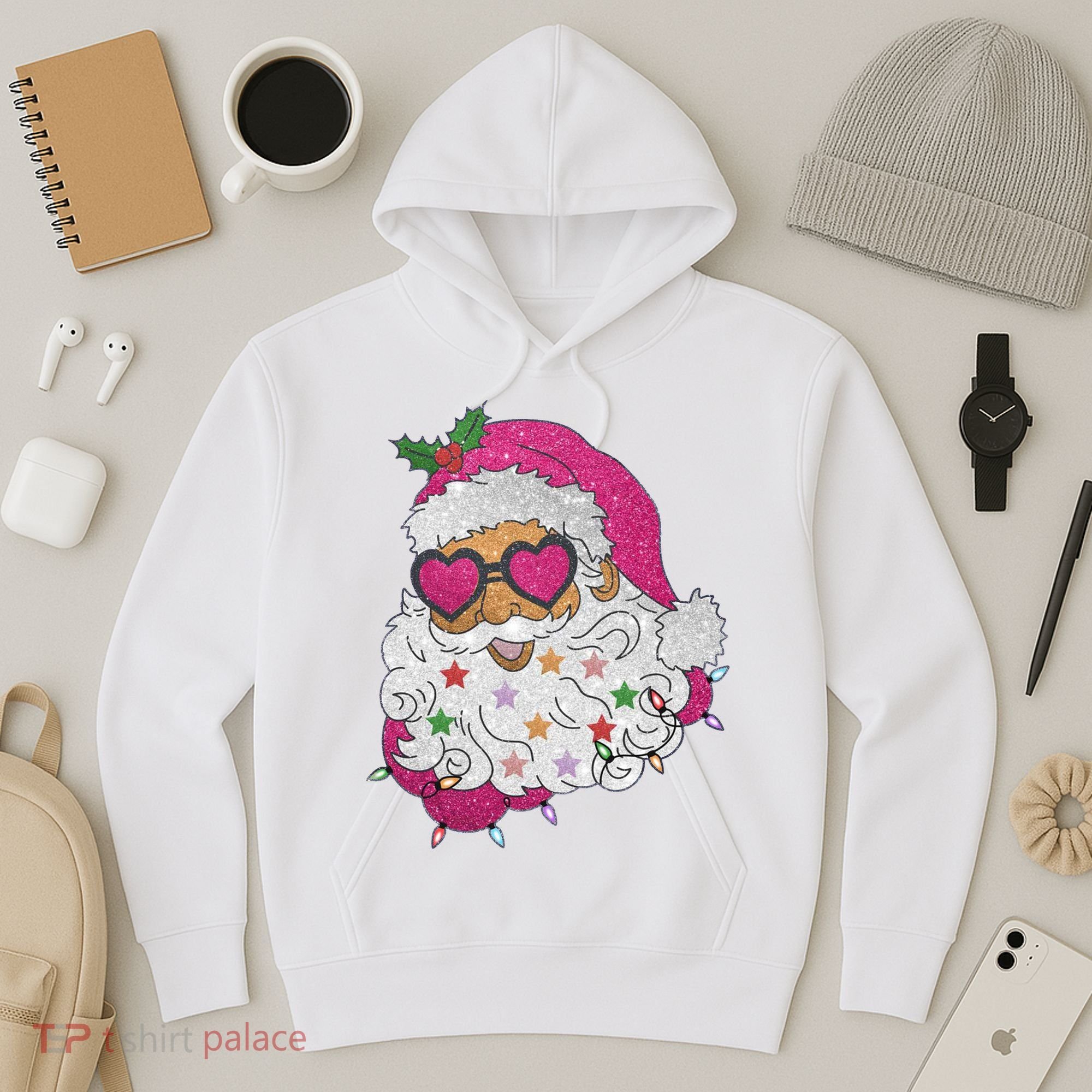 Cool Groovy Sana Claus Holiday Funny Hoodie