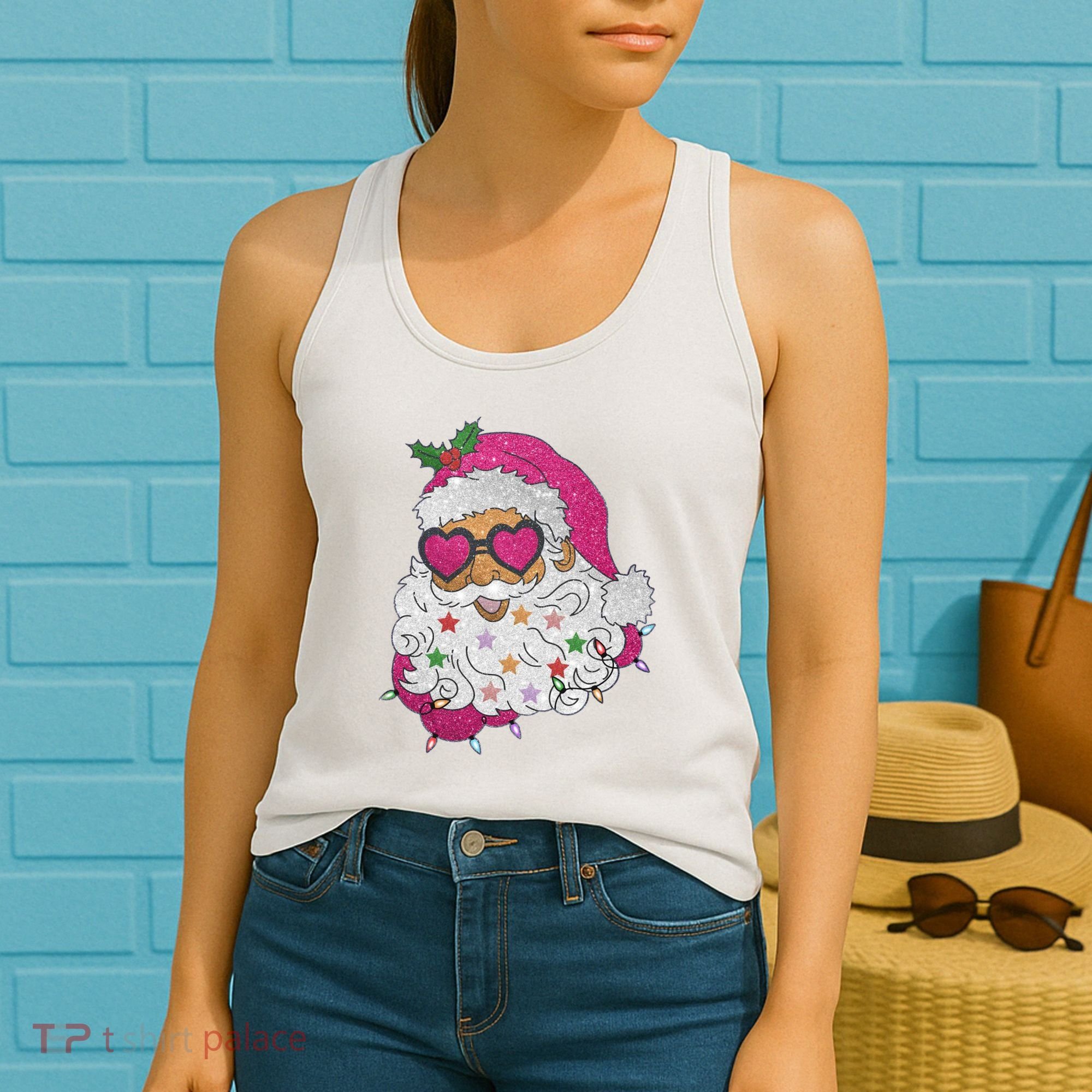 Cool Groovy Sana Claus Holiday Funny Women's Tank Top