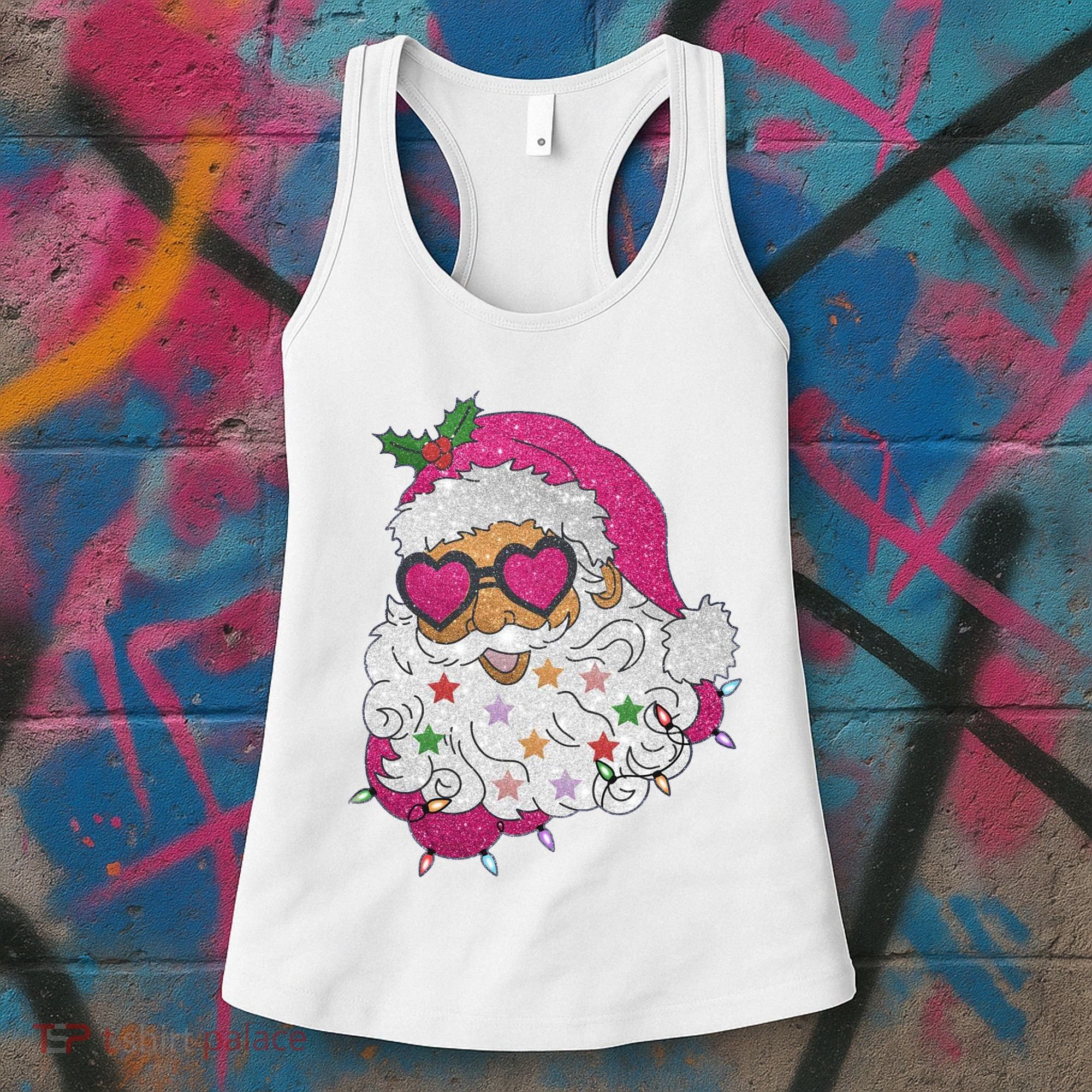 Cool Groovy Sana Claus Holiday Funny Women's Tank Top