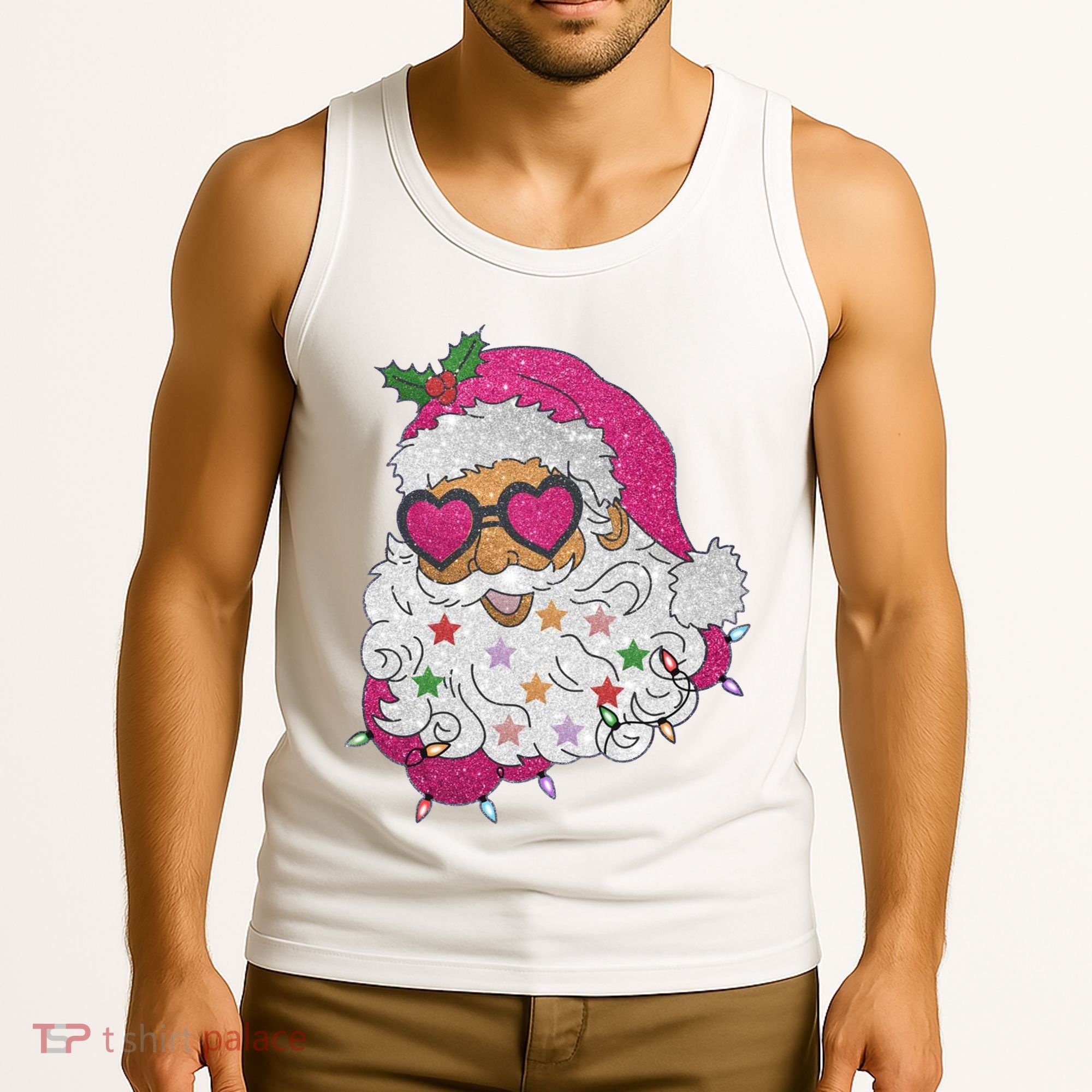 Cool Groovy Sana Claus Holiday Funny Tank Top