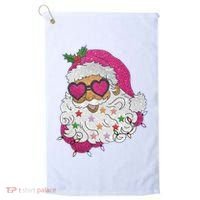 Cool Groovy Sana Claus Holiday Funny Golf Towel thumb 0
