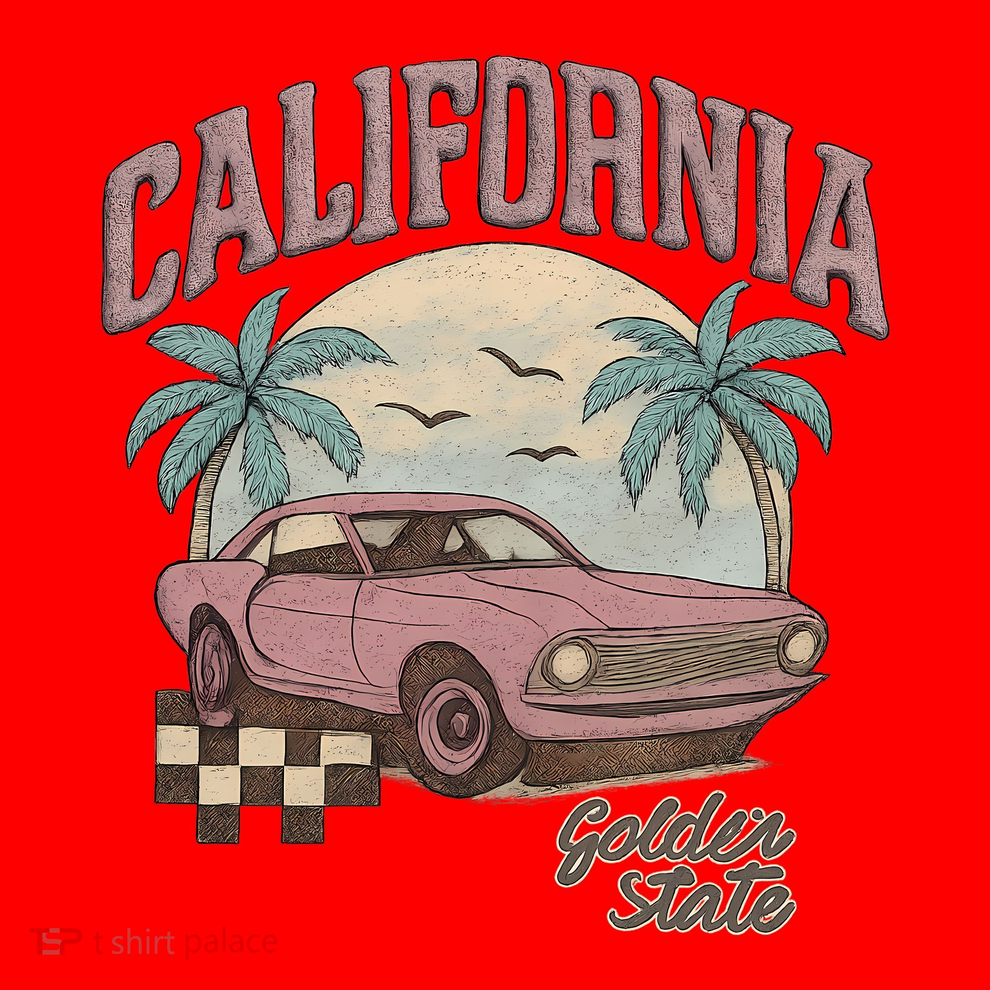 California Golden State Santa Hat