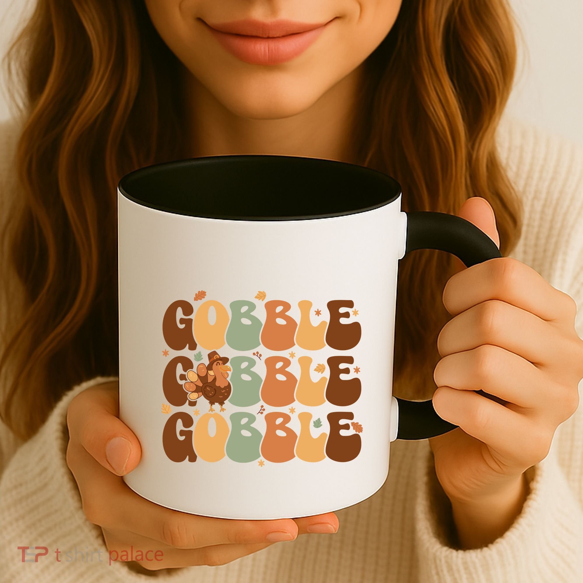 Cute Gobble Turkey Thanksgiving Coffee Mug