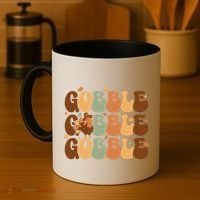 Cute Gobble Turkey Thanksgiving Coffee Mug thumb 4