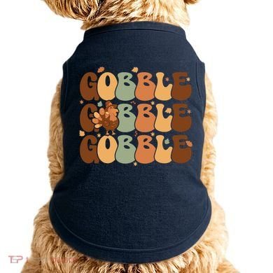 Cute Gobble Turkey Thanksgiving Doggie Tank