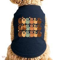 Cute Gobble Turkey Thanksgiving Doggie Tank thumb 0