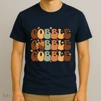 Cute Gobble Turkey Thanksgiving T-Shirt thumb 3