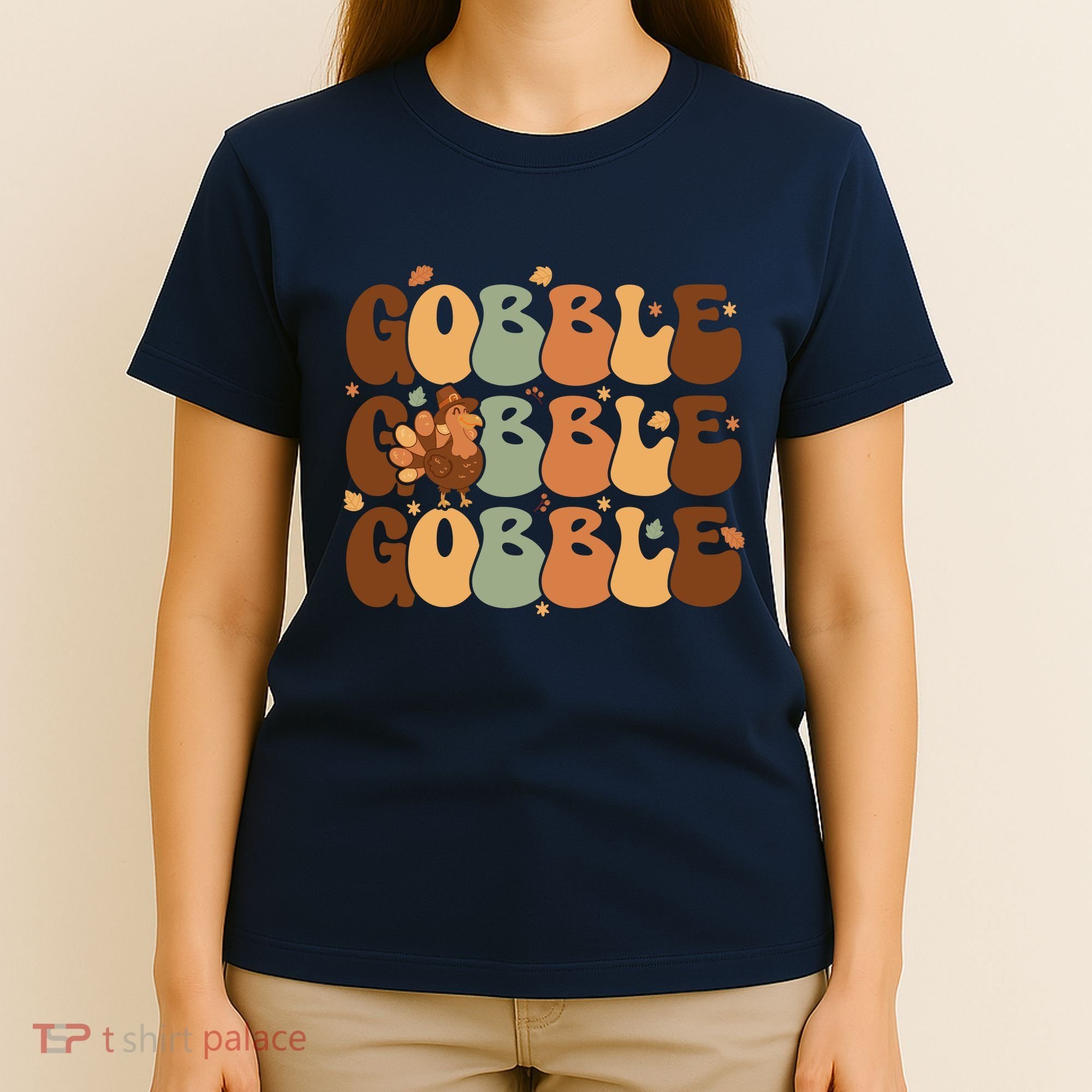 Cute Gobble Turkey Thanksgiving T-Shirt