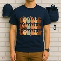 Cute Gobble Turkey Thanksgiving T-Shirt thumb 6