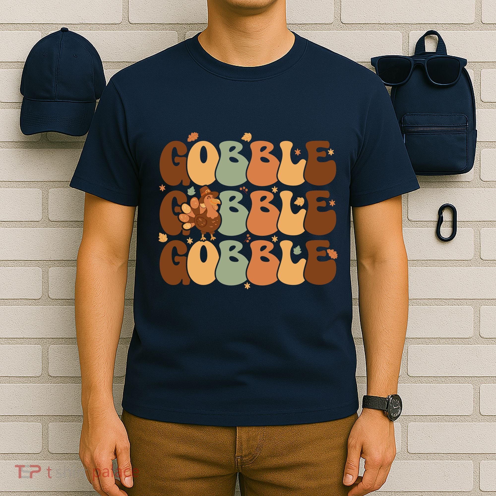 Cute Gobble Turkey Thanksgiving T-Shirt