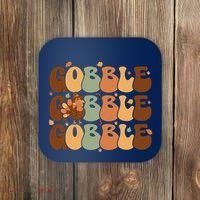 Cute Gobble Turkey Thanksgiving Coaster thumb 0