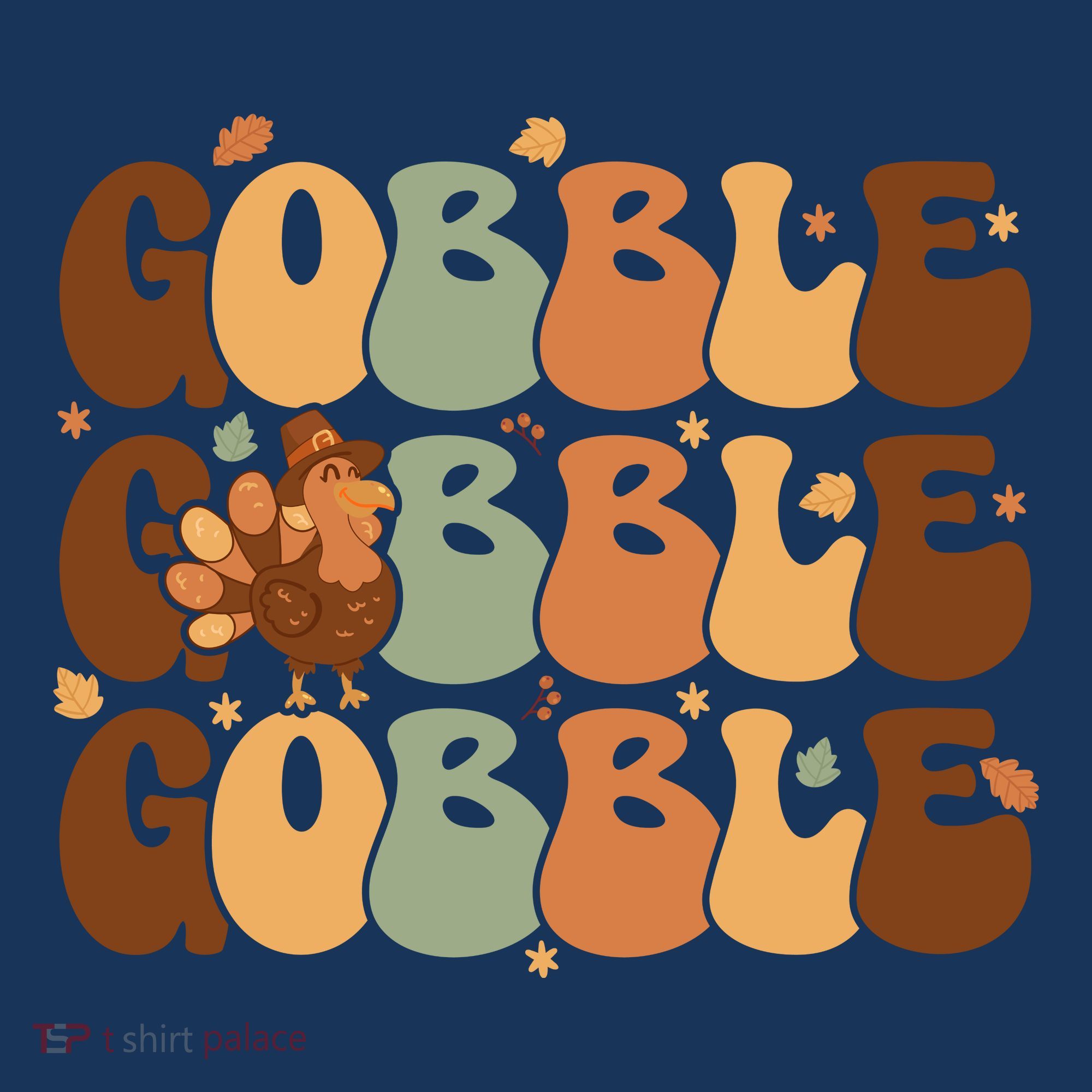 Cute Gobble Turkey Thanksgiving Coaster